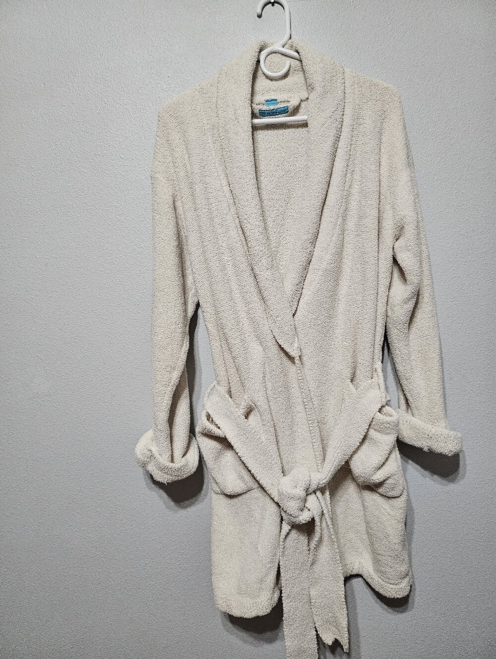 Victoria's Secret Cream Shawl-Collar Cozy Robe Size Small
